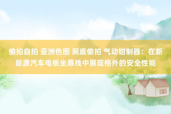 偷拍自拍 亚洲色图 厕底偷拍 气动钳制器：在新能源汽车电板坐蓐线中展现格外的安全性能