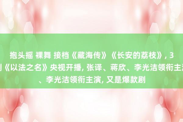 抱头摇 裸舞 接档《藏海传》《长安的荔枝》， 36集巡逻窥察剧《以法之名》央视开播， 张译、蒋欣、李光洁领衔主演， 又是爆款剧